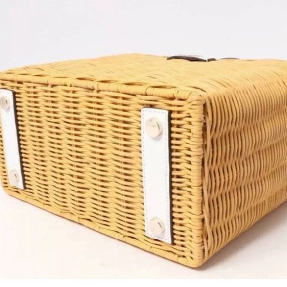 NWT $399 KATE SPADE NEW YORK SAM WICKER SATCHEL - Picture 5 of 5